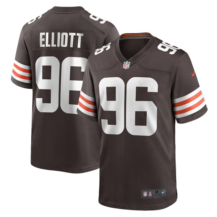 Men Cleveland Browns #96 Jordan Elliott Nike Brown Game NFL Jersey